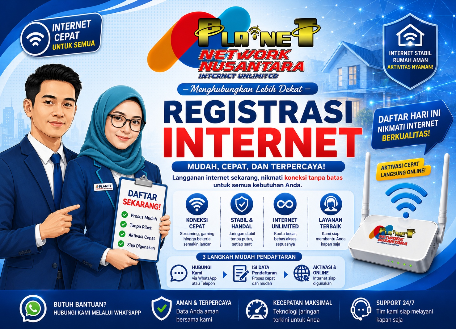 Registrasi Internet PLANET NETWORK NUSANTARA